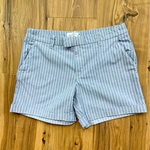 H&M L.O.G.G. Size 10 Blue‎ and white strip womens chino shorts